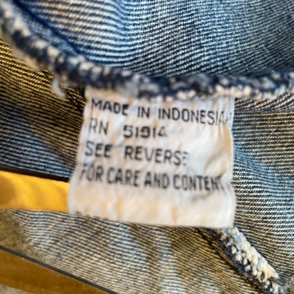 Vintage The Jack Set Blue Wash Snap Button Pocket Denim Jean Jacket Size L 80s - Picture 8 of 13